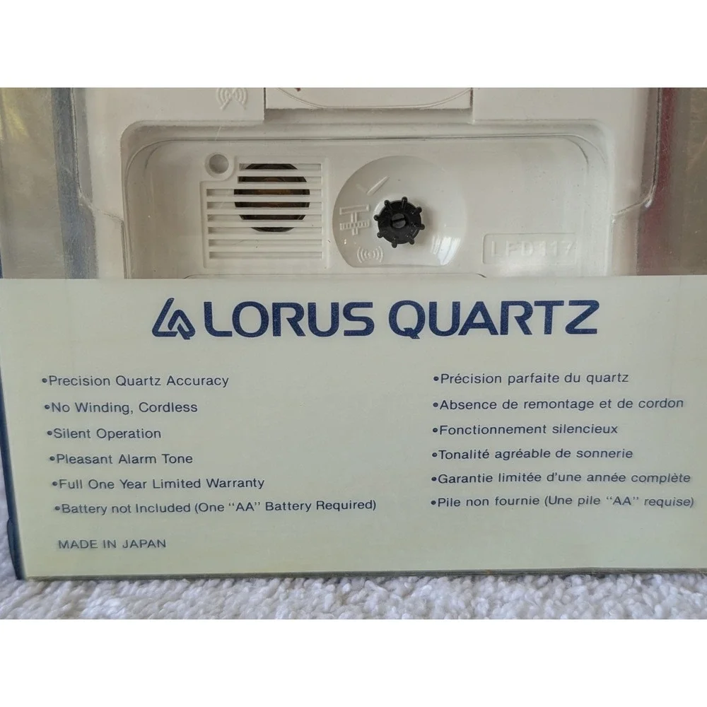 Vintage Lorus Disney Mickey Mouse Sixty Years Quartz Alarm Clock Square White 🆕